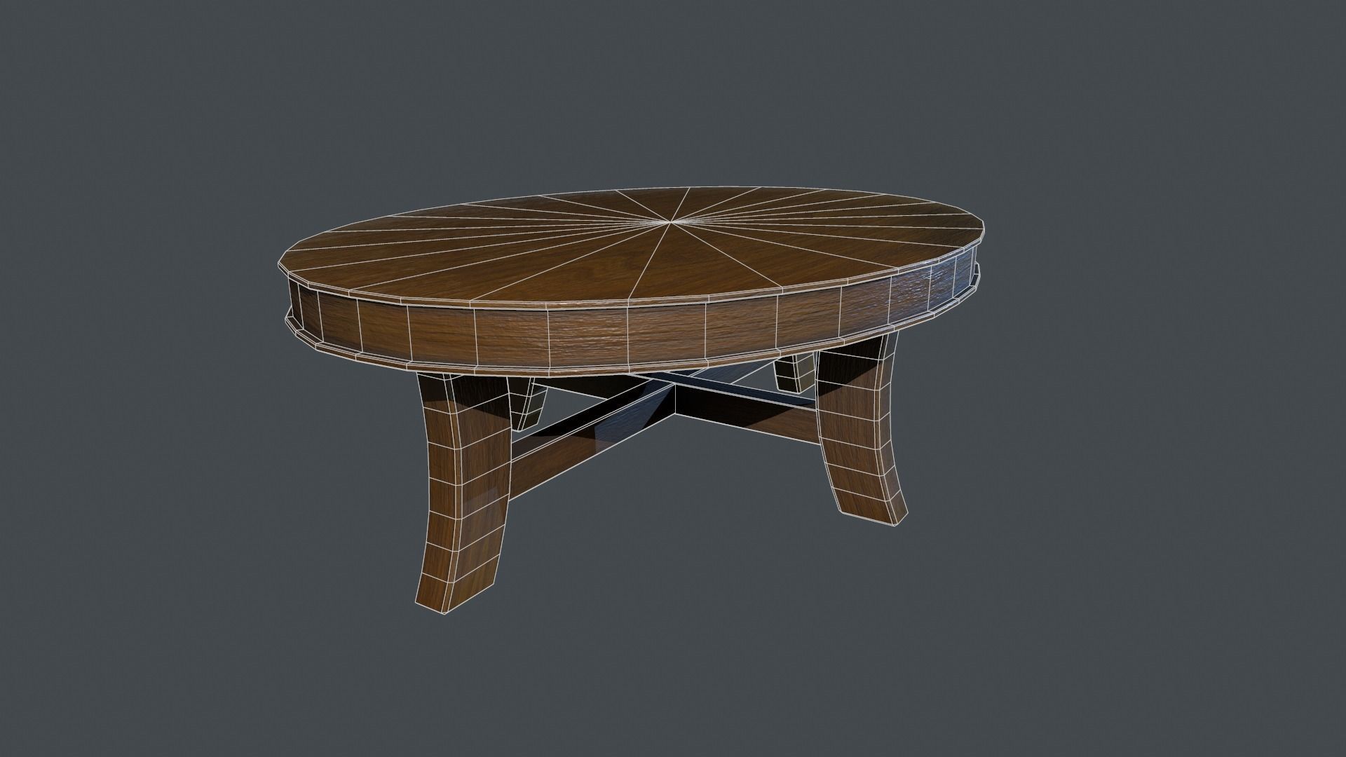 Coffee Table Low-poly 3D model_11
