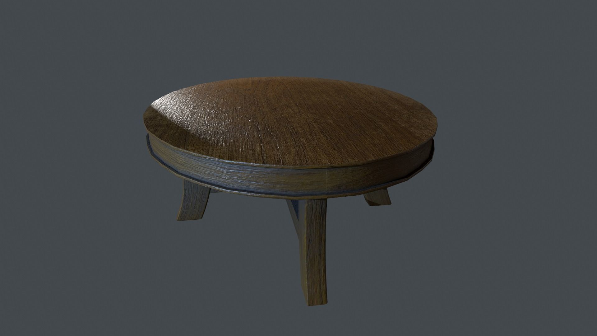 Coffee Table Low-poly 3D model_3