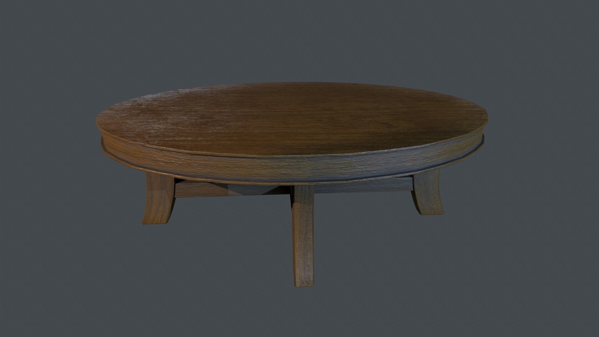 Coffee Table Low-poly 3D model_2