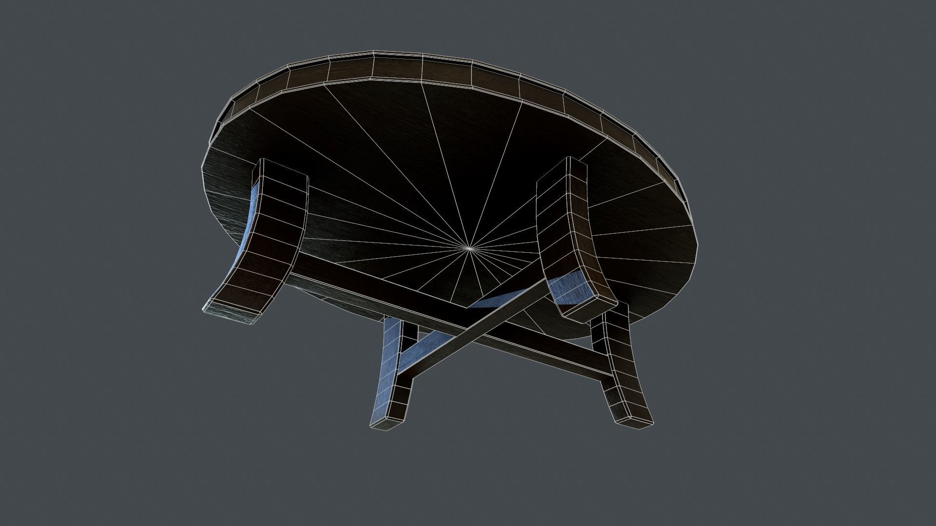 Coffee Table Low-poly 3D model_12