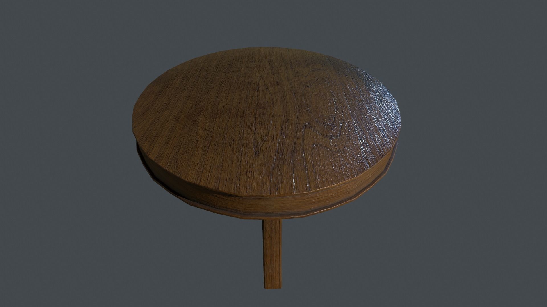 Coffee Table Low-poly 3D model_6