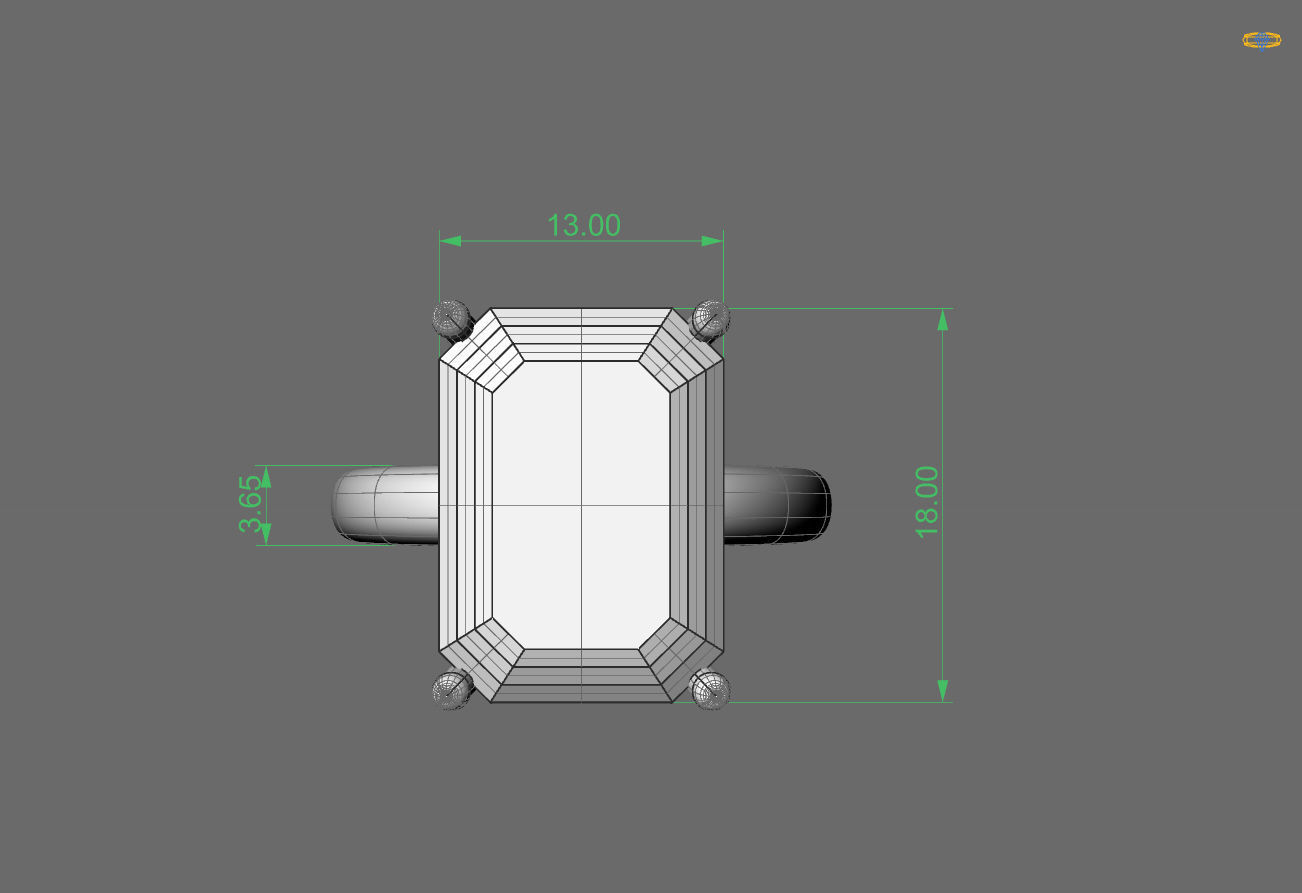Elegant Women Ring 3D Model Stylish Design for Jewelry Lovers 3D print model_3