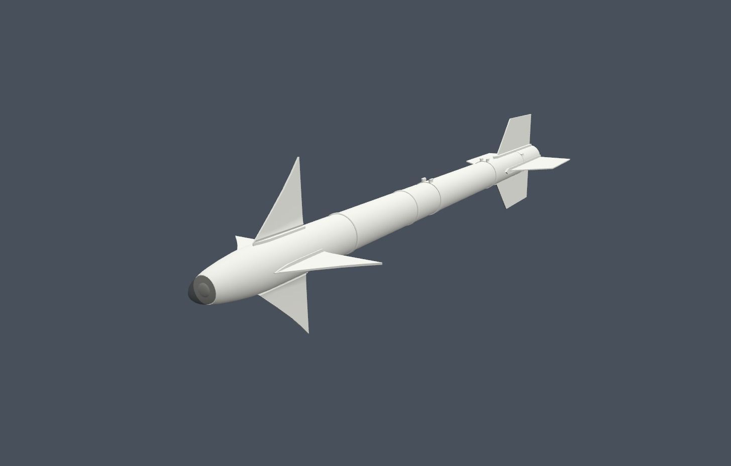 Sidewinder Missile Low-poly 3D model_15