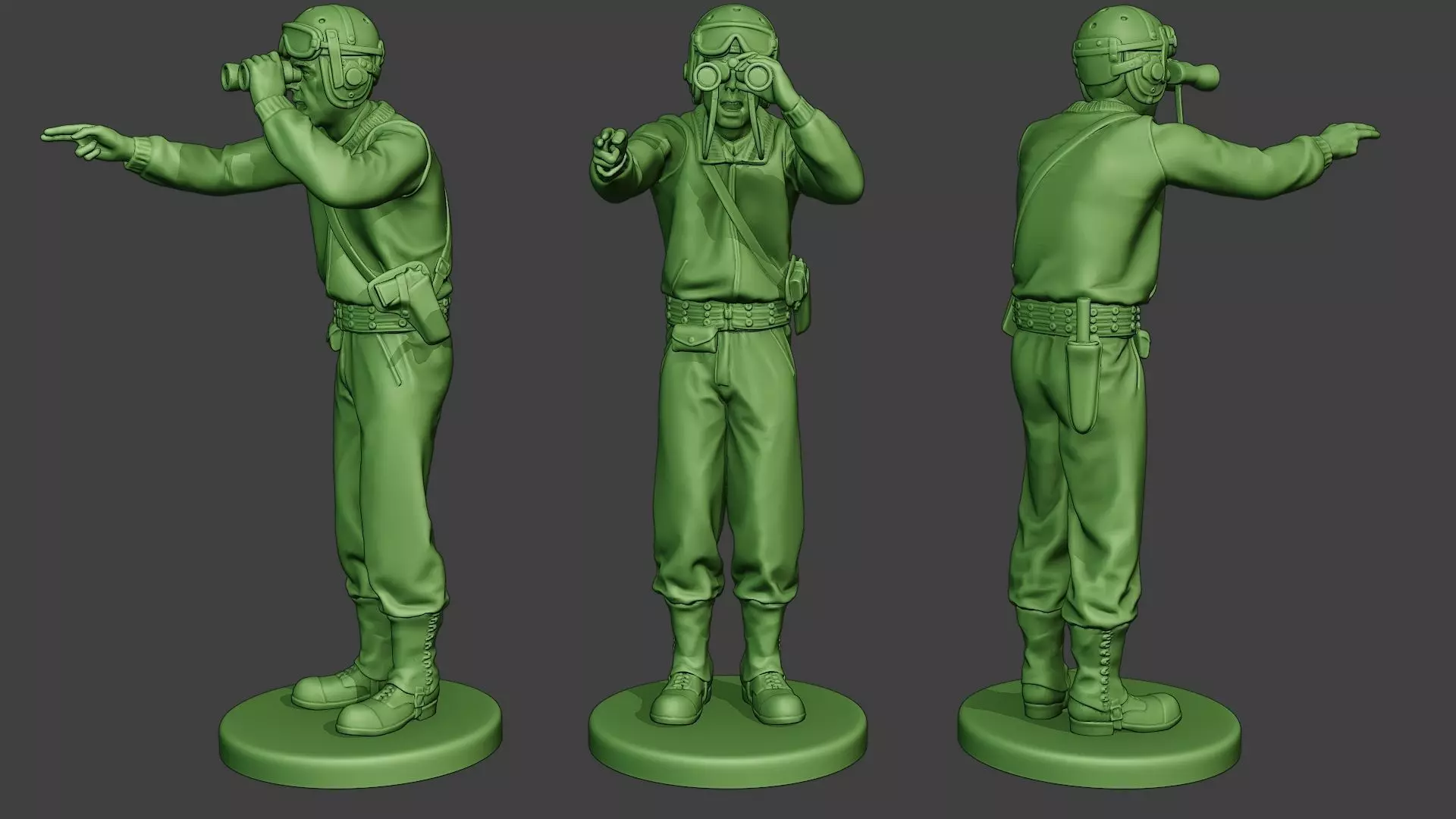 American Tank Crew unit ww2 Action ATC1 3D print model_0