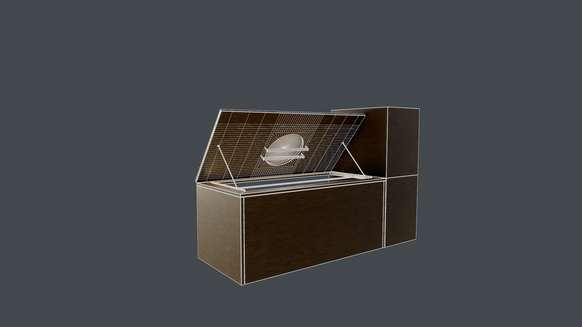 animation desk Low-poly 3D model_19