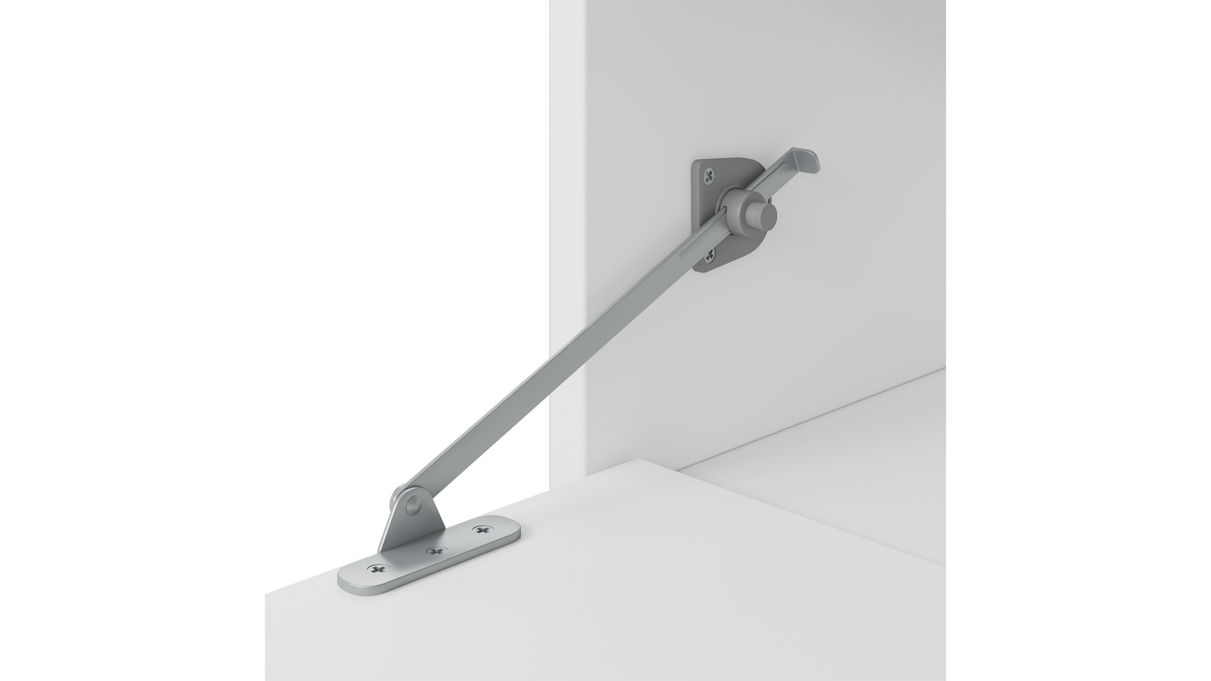 Furniture Brake without pin - galvanized Model 3D 3D model_3