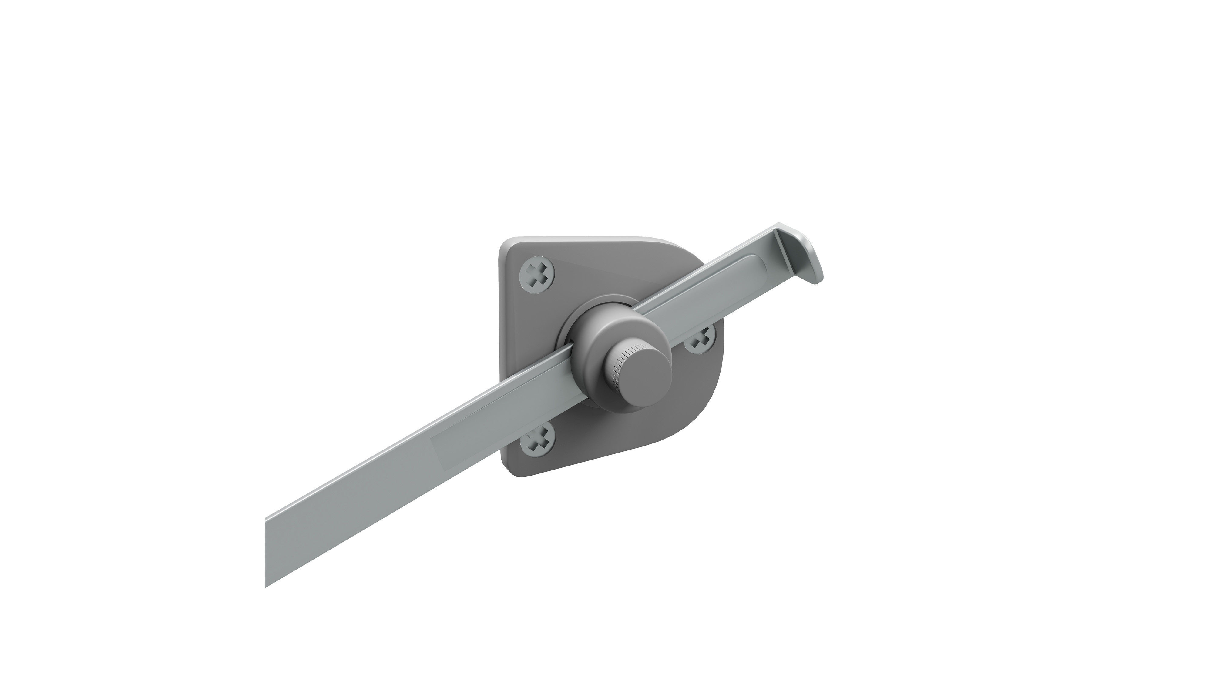 Furniture Brake without pin - galvanized Model 3D 3D model_1