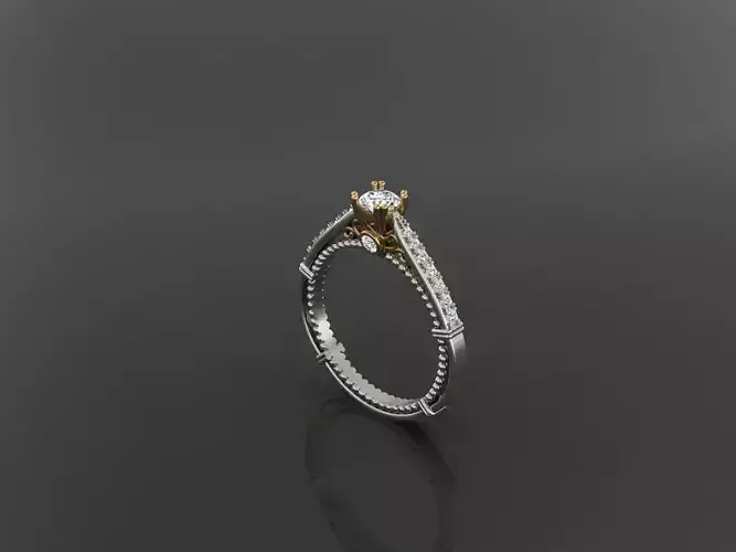 Modern Women Ring with Elegant Wave Pattern and Sleek Design 3D print model