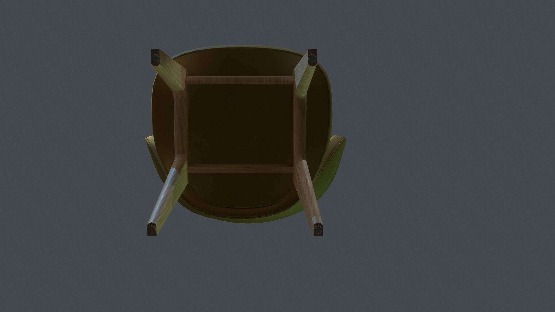 Armchair chair Low-poly 3D model_11