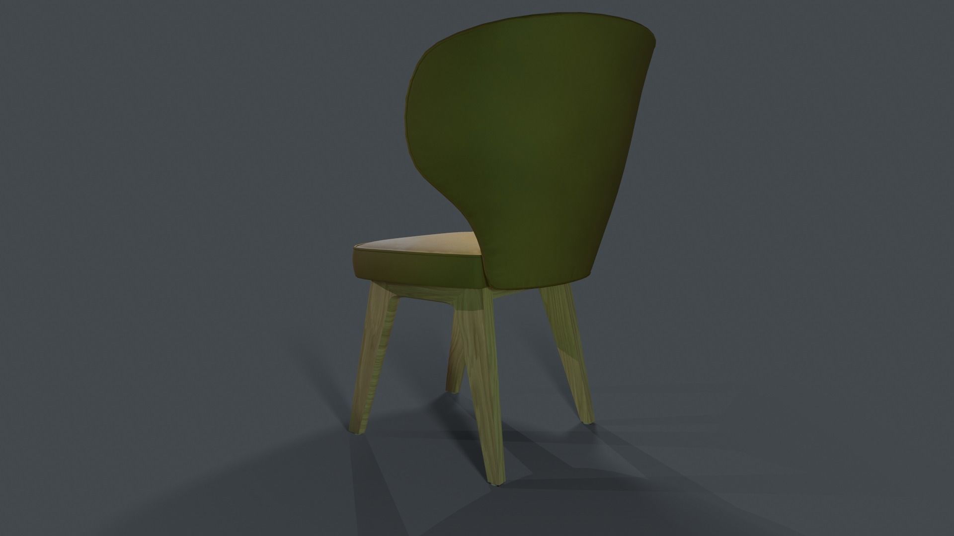 Armchair chair Low-poly 3D model_6