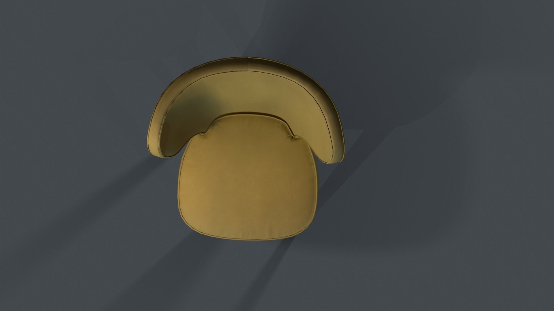 Armchair chair Low-poly 3D model_10