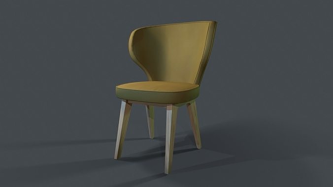 Armchair chair Low-poly 3D model