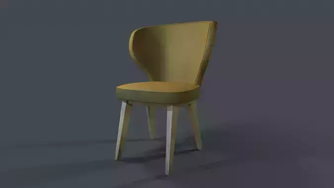 Armchair chair Low-poly 3D model