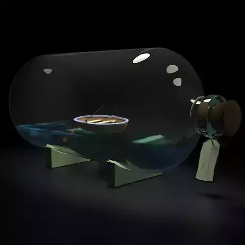 Ship in a bottle 3D MODEL