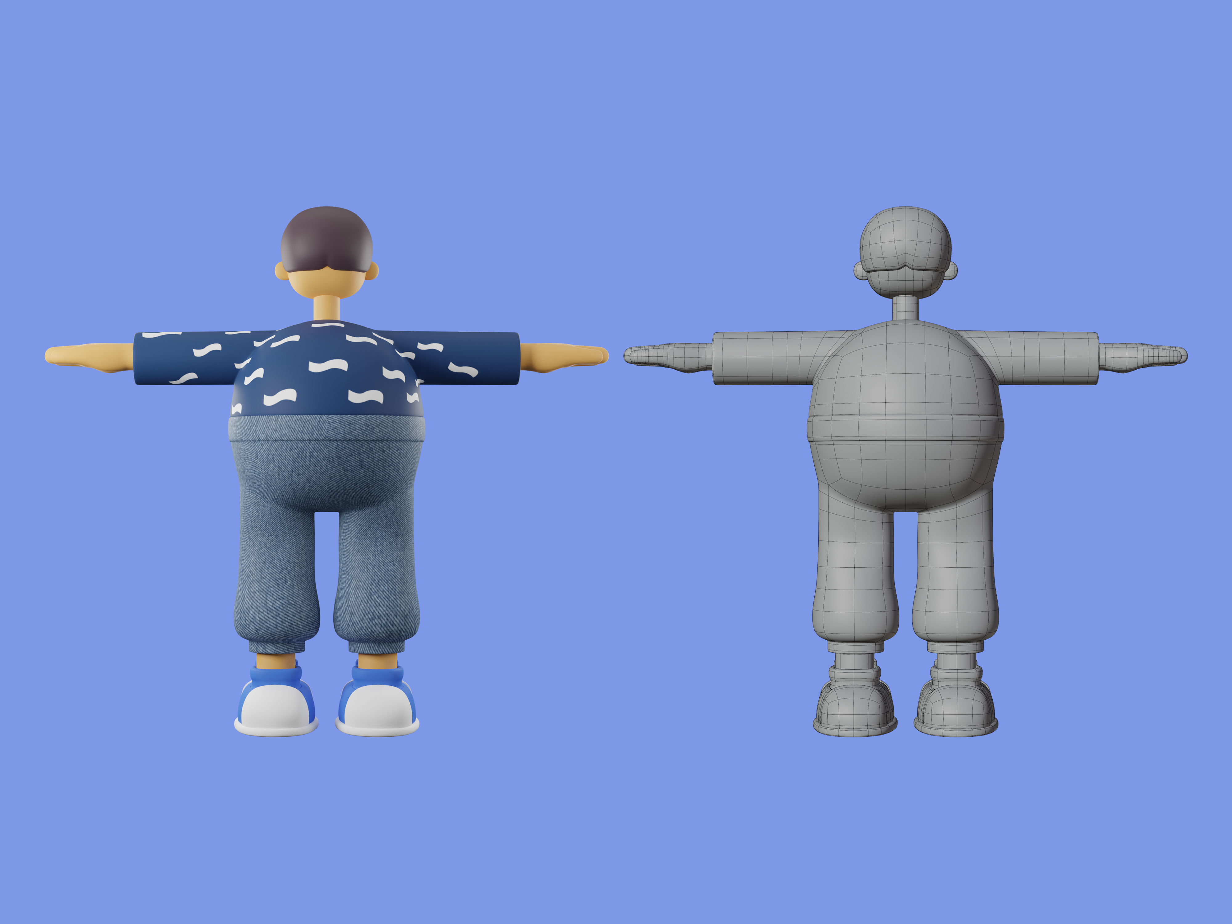 3d character casual young man 3D model 3D model_7