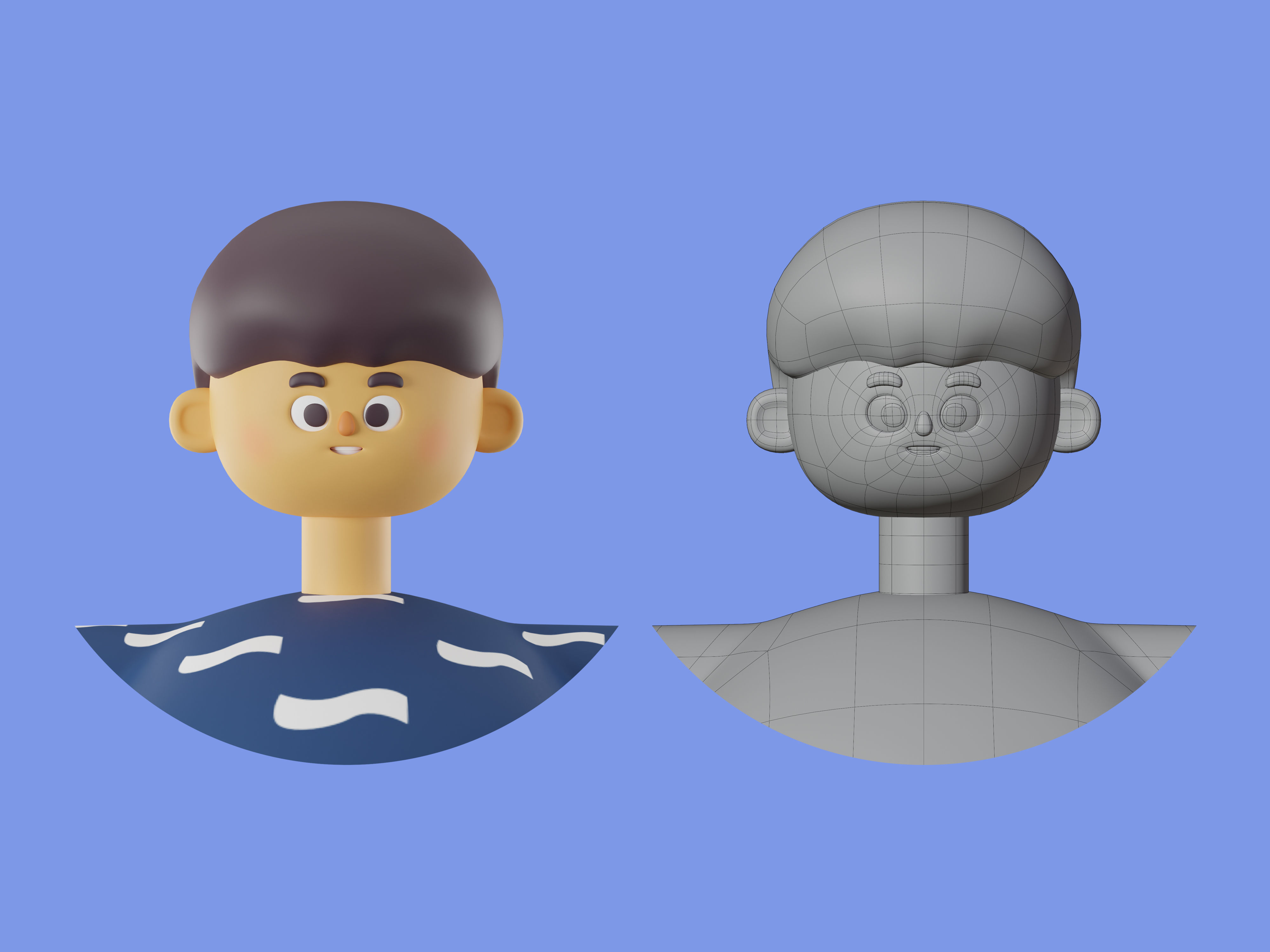 3d character casual young man 3D model 3D model_2