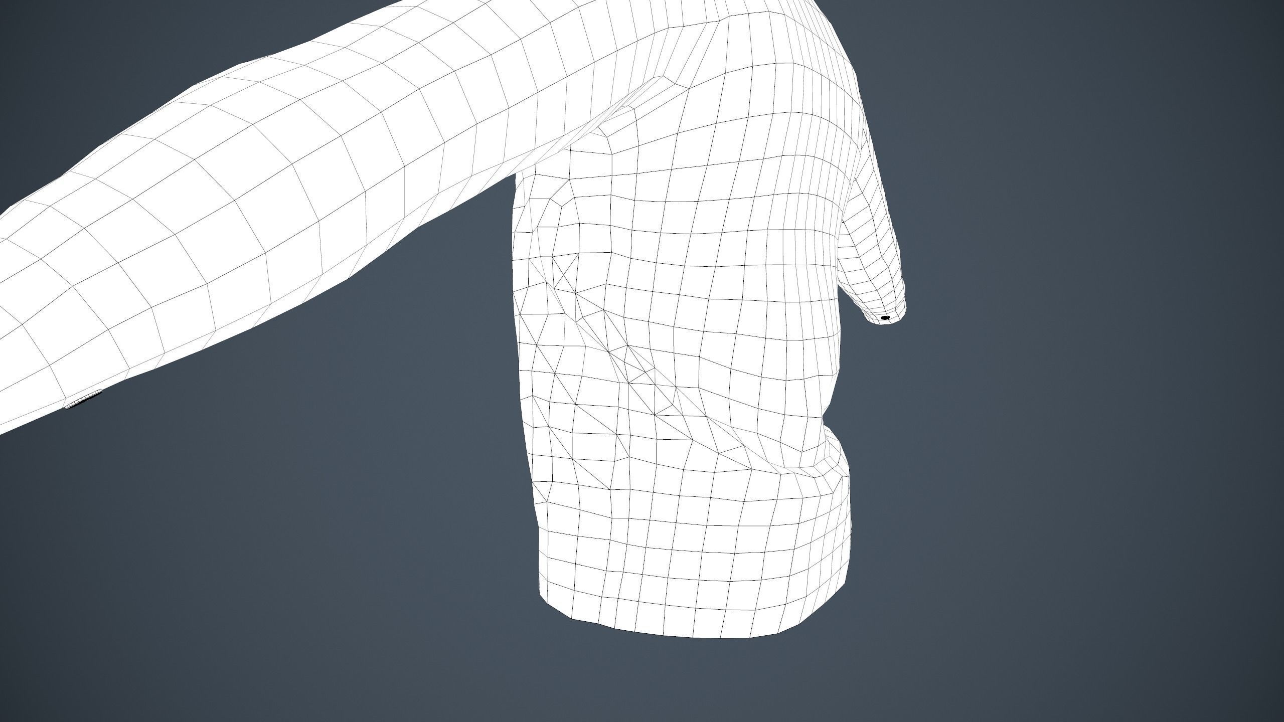 Cyan Flannel Shirt  Low-poly 3D model_17