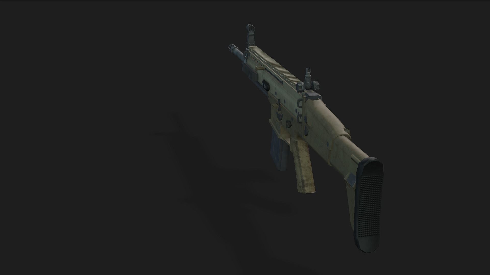 SCAR-L assault rifle 3D model_2