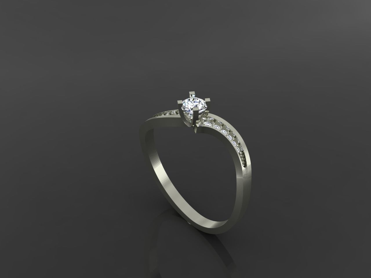 Refined Women Band Featuring Twisted Lines and Delicate Details 3D print model_2