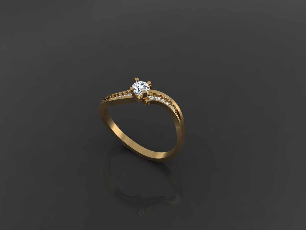 Refined Women Band Featuring Twisted Lines and Delicate Details 3D print model_11