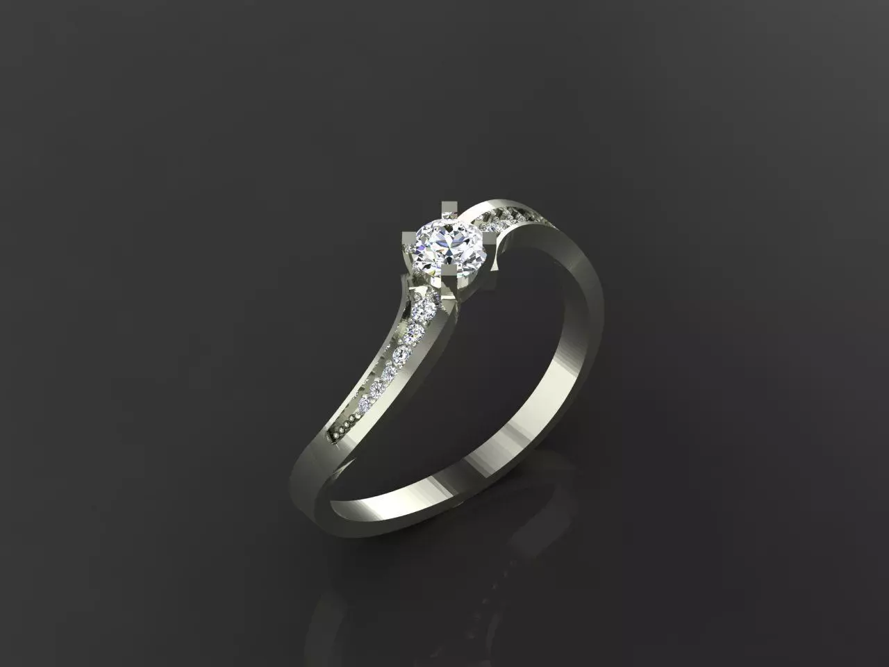 Refined Women Band Featuring Twisted Lines and Delicate Details 3D print model_0