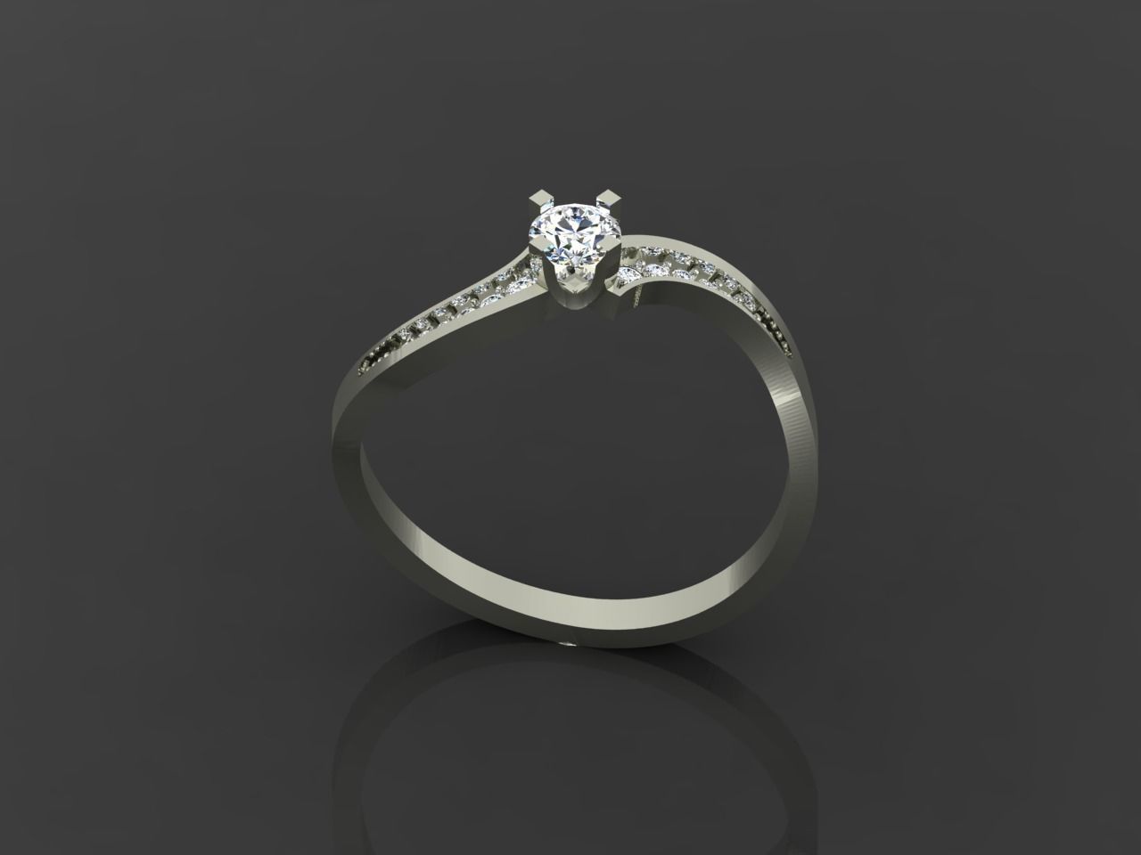 Refined Women Band Featuring Twisted Lines and Delicate Details 3D print model_8