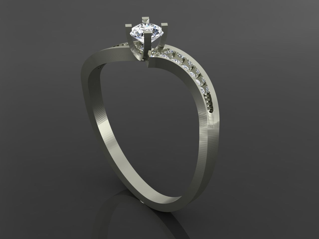 Refined Women Band Featuring Twisted Lines and Delicate Details 3D print model_4