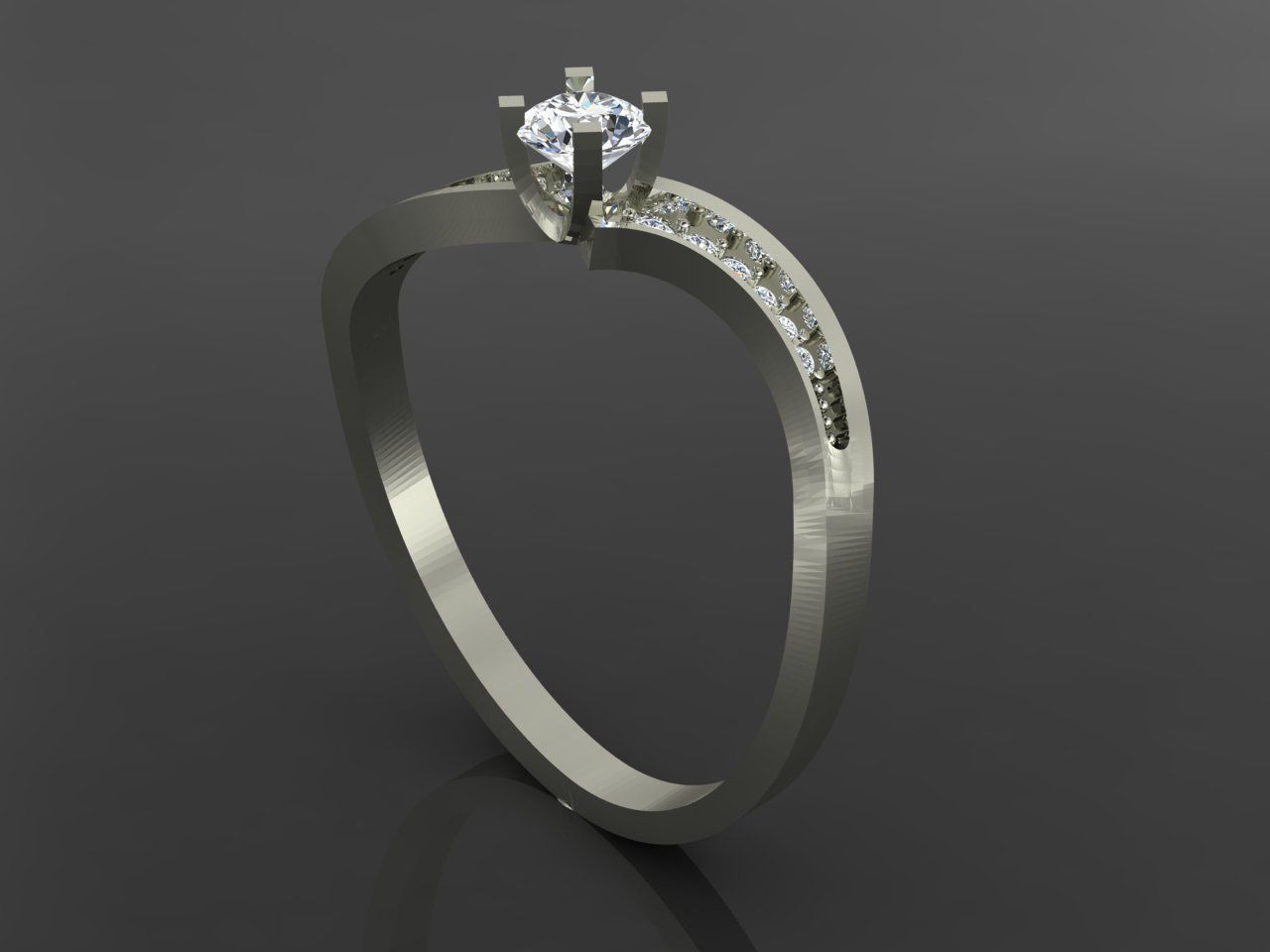 Refined Women Band Featuring Twisted Lines and Delicate Details 3D print model_5