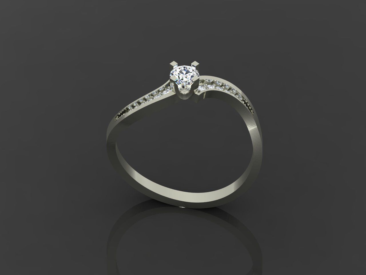 Refined Women Band Featuring Twisted Lines and Delicate Details 3D print model_9