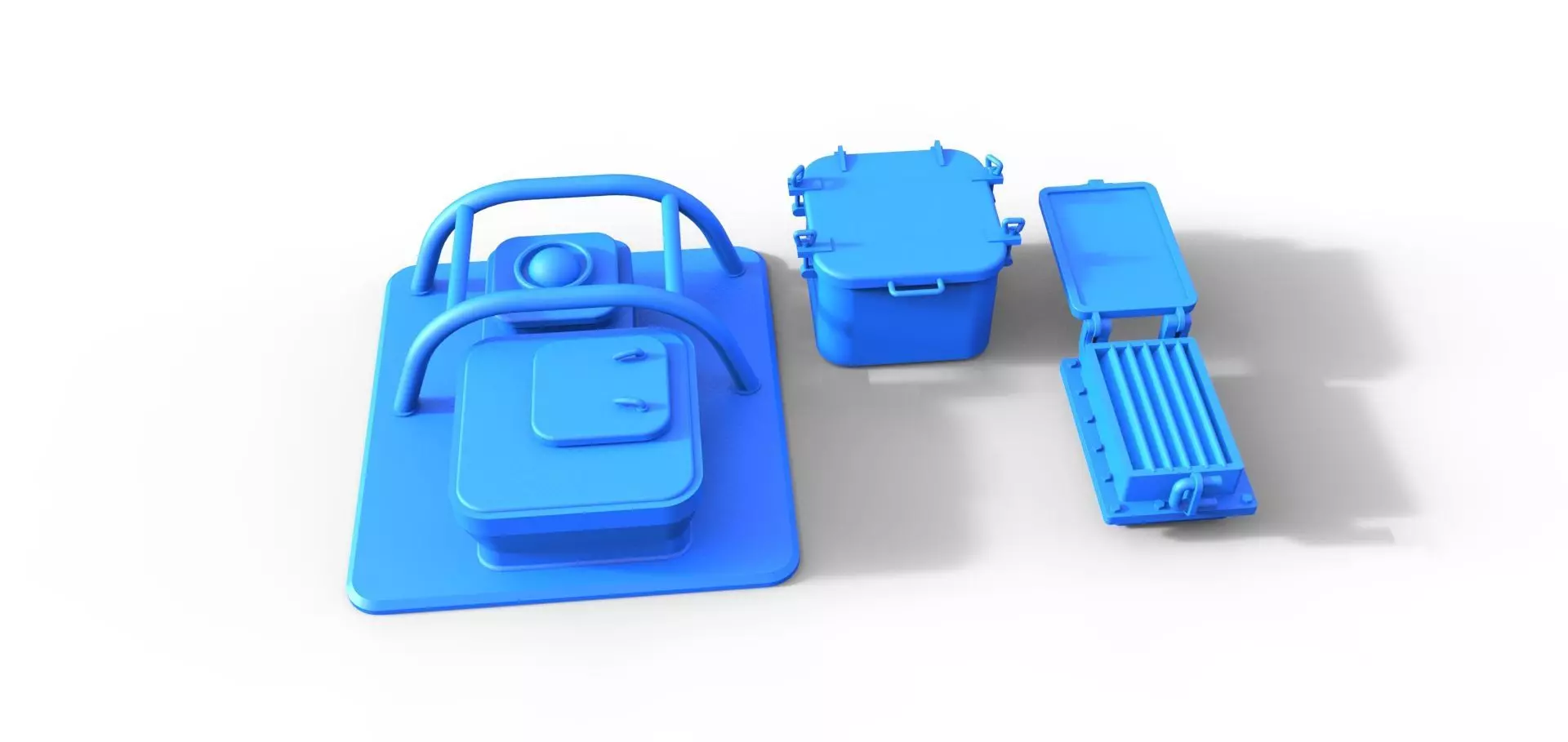 Flaps hatch fans 3D print model_0