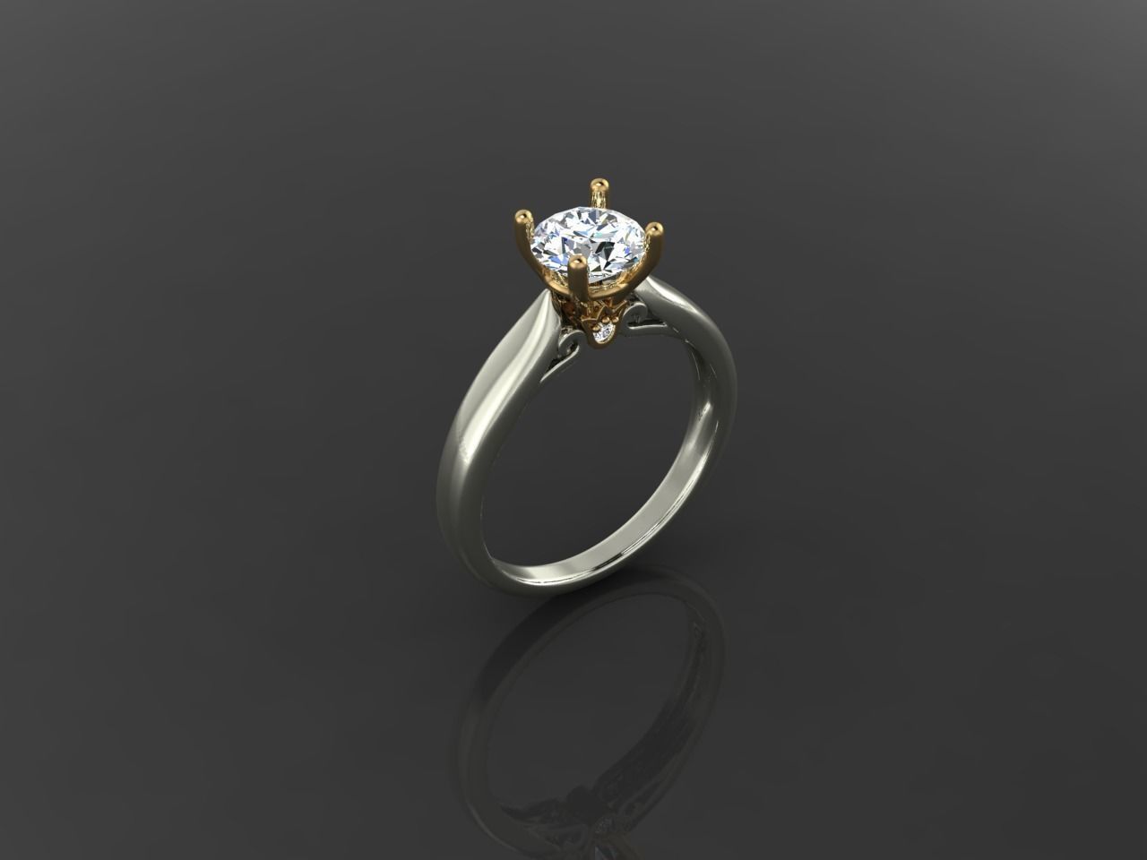 Delicate Women Ring with Graceful Wave Pattern and Smooth Curves 3D print model_1