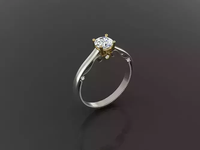 Elegant Women Ring with Subtle Wave Motif and Raised Details