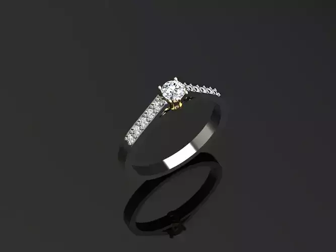 Minimalist Women Ring with Domed Profile and Smooth Sheen Finish 3D print model