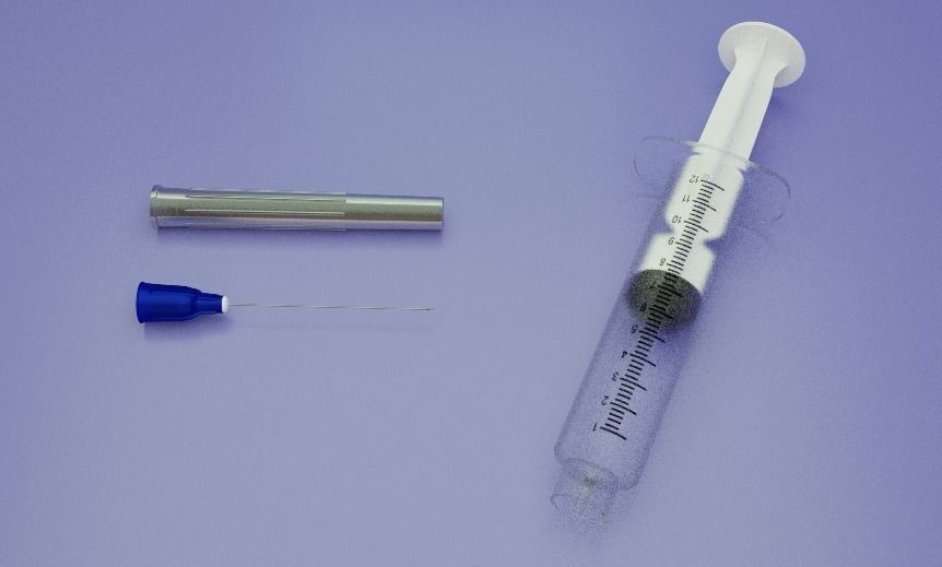 Vaccine Covid-19 with Ampule and Syringe 3D model 3D model_10