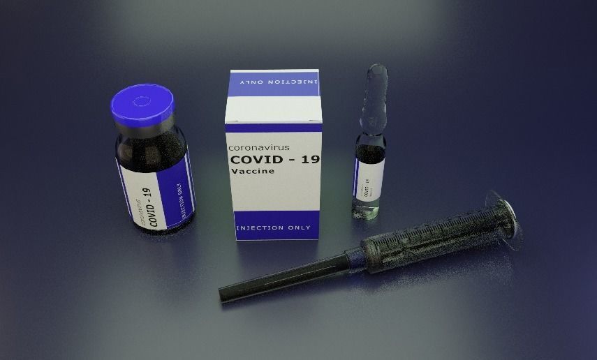 Vaccine Covid-19 with Ampule and Syringe 3D model 3D model_16