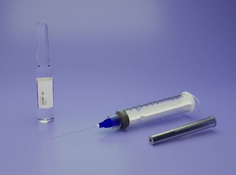 Vaccine Covid-19 with Ampule and Syringe 3D model 3D model_9