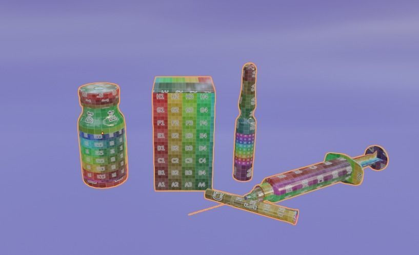 Vaccine Covid-19 with Ampule and Syringe 3D model 3D model_13