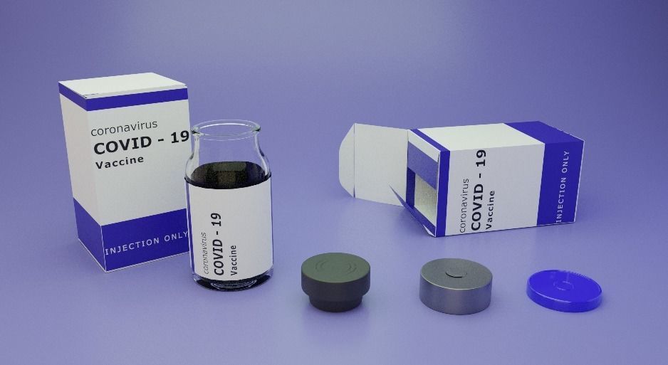 Vaccine Covid-19 with Ampule and Syringe 3D model 3D model_6