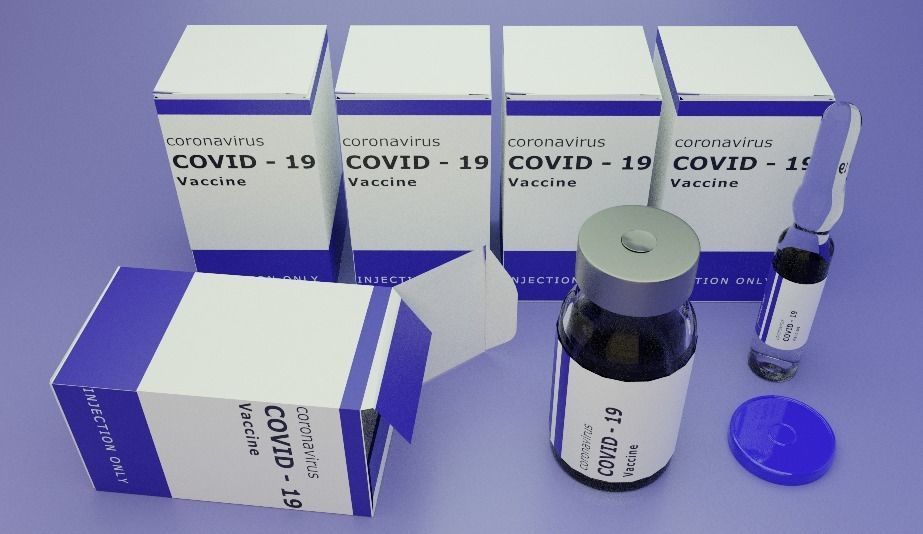 Vaccine Covid-19 with Ampule and Syringe 3D model 3D model_3