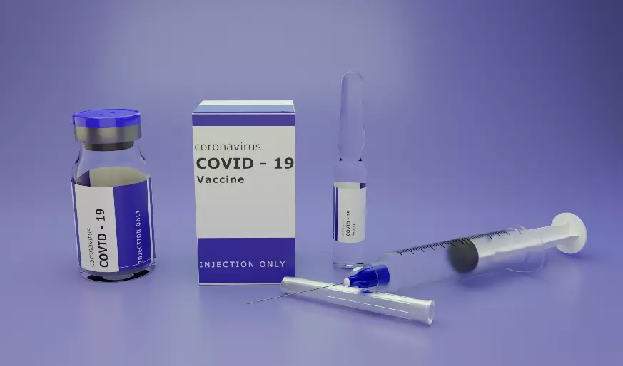 Vaccine Covid-19 with Ampule and Syringe 3D model 3D model_0