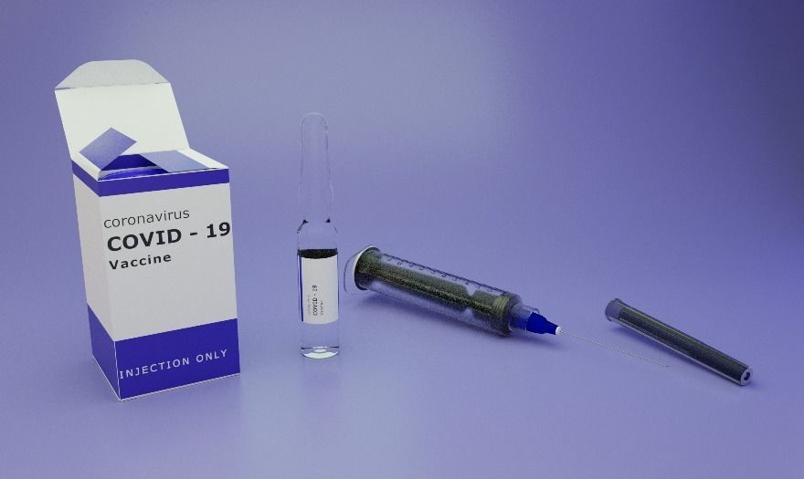 Vaccine Covid-19 with Ampule and Syringe 3D model 3D model_19
