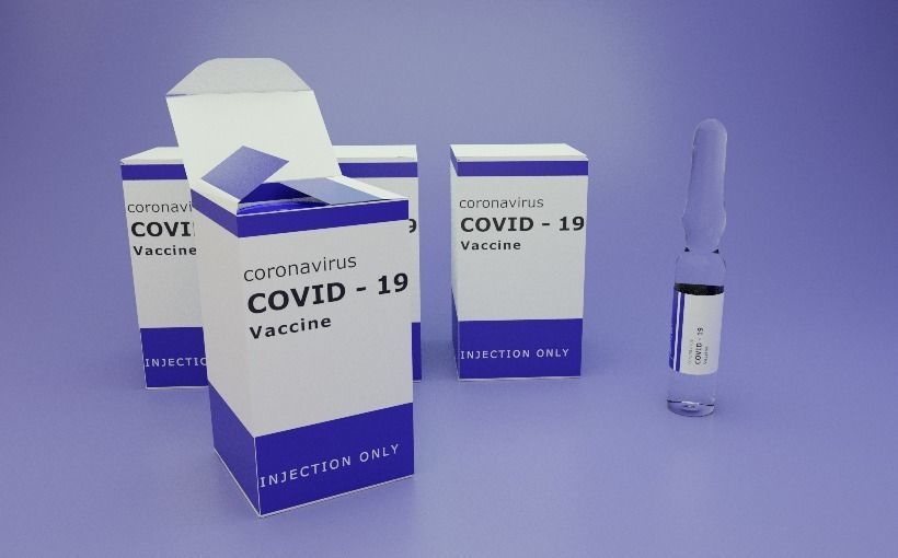 Vaccine Covid-19 with Ampule and Syringe 3D model 3D model_4