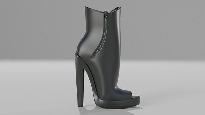 Cat Woman Shoes - High Heels Low-poly 3D model