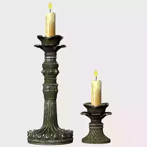 Candle Holder Low-poly 3D model