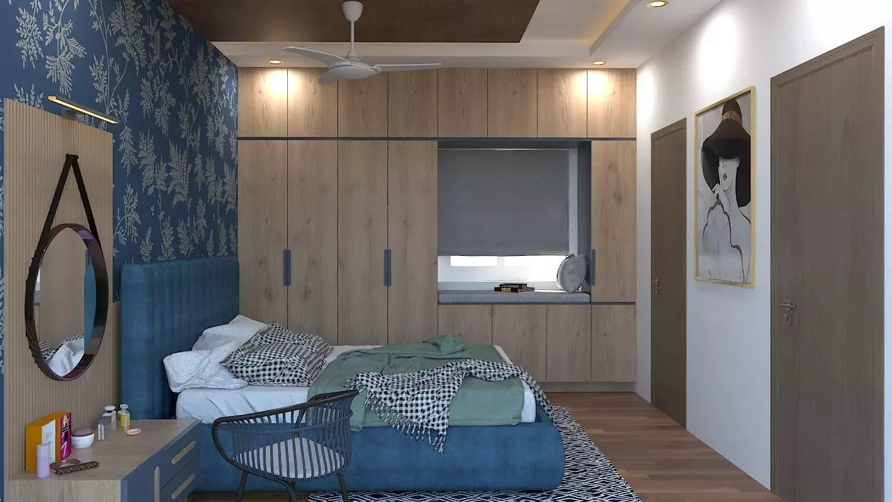 Girl Bedroom Design - 1 3D model_0