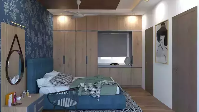 Girl Bedroom Design - 1 3D model