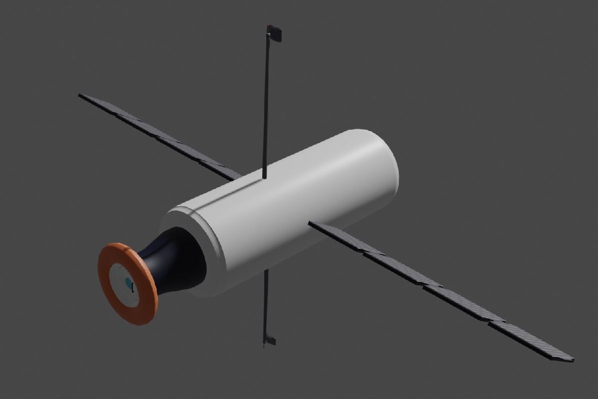 Space Pod Or Hubble Space Telescope Free low-poly 3D model_3