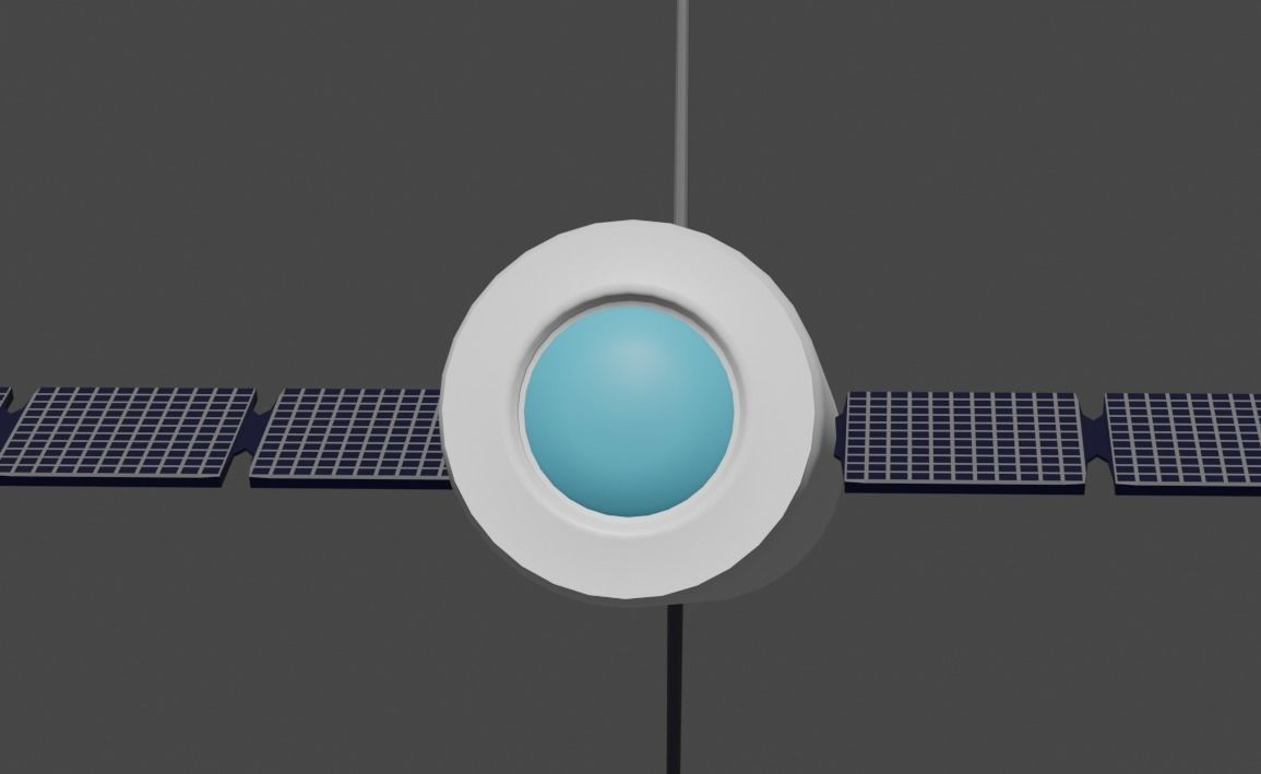 Space Pod Or Hubble Space Telescope Free low-poly 3D model_4