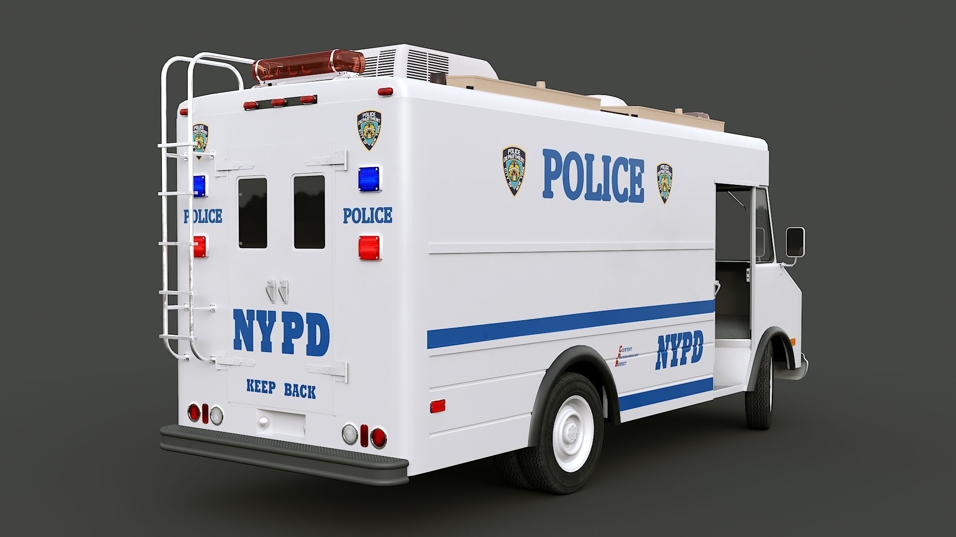 Chevrolet P30 step van  NYPD 3D model_7