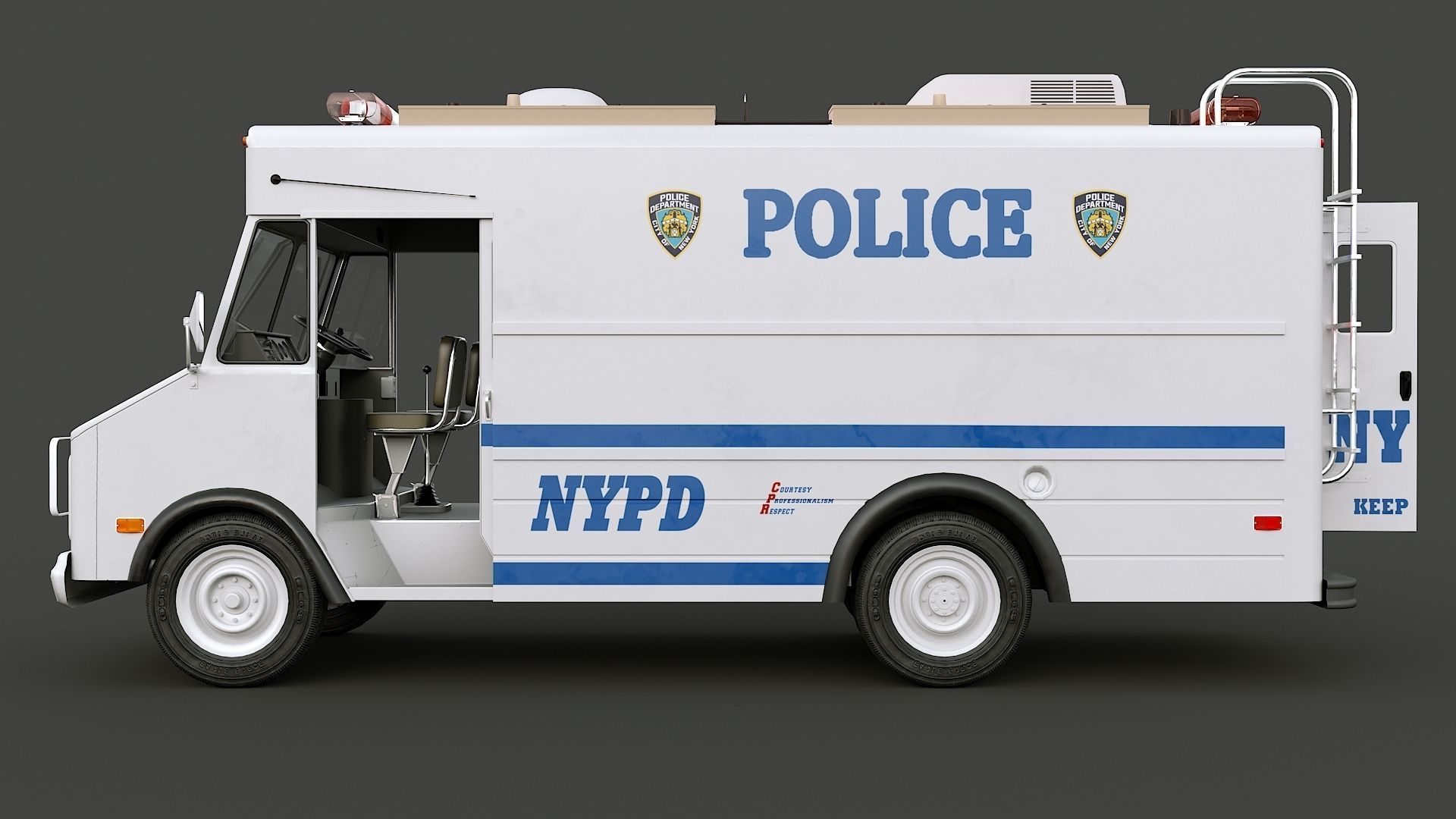 Chevrolet P30 step van  NYPD 3D model_3